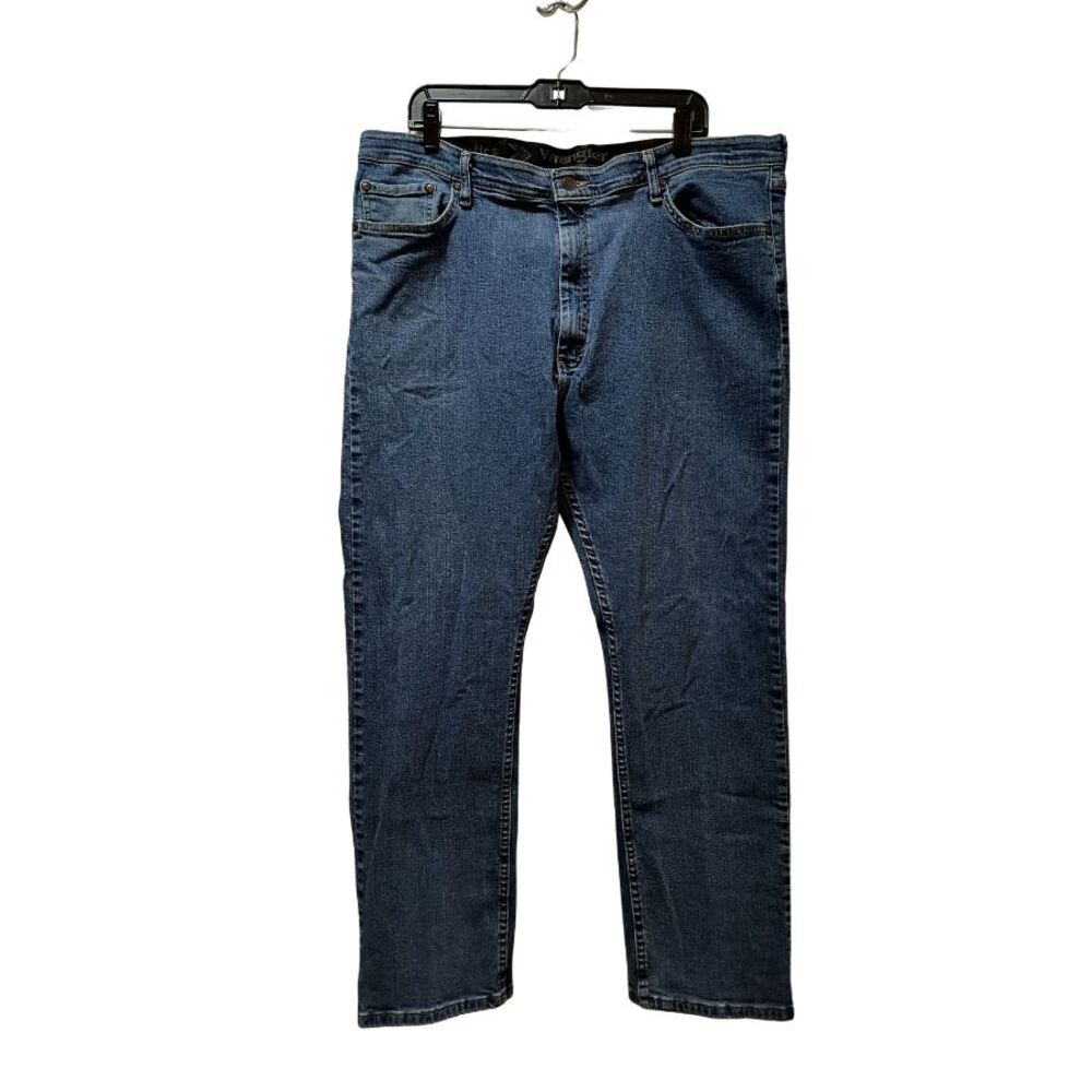 Wrangler Authentics Jeans Men’s 40x29 Blue Straight Stretch Denim Elastic Waist